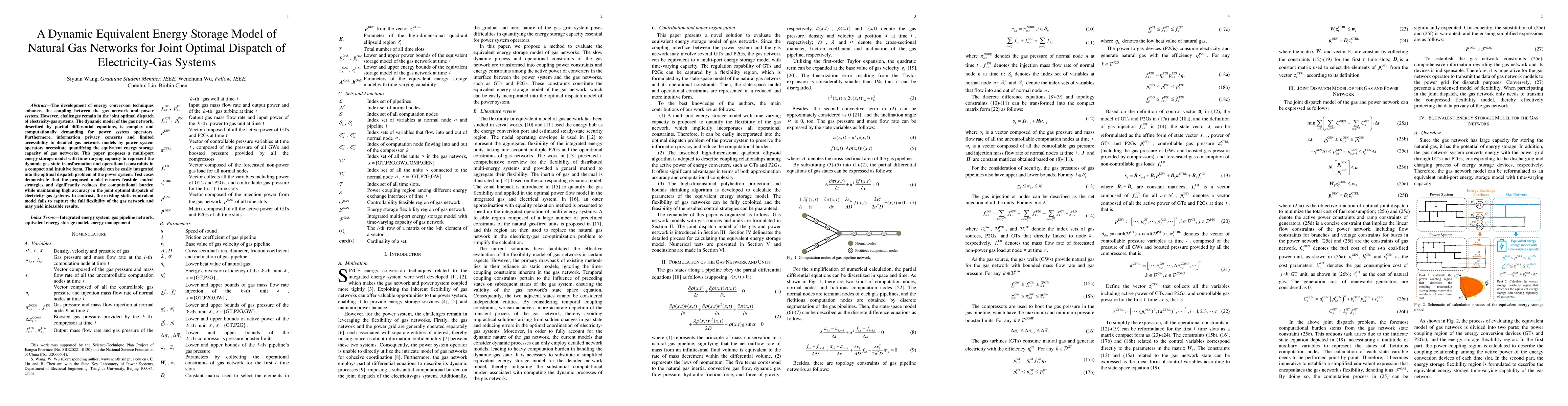 Thumbnail for A Dynamic Equivalent Energy Storage Model of Natural Gas Networks for
  Joint Optimal Dispatch of Electricity-Gas Systems