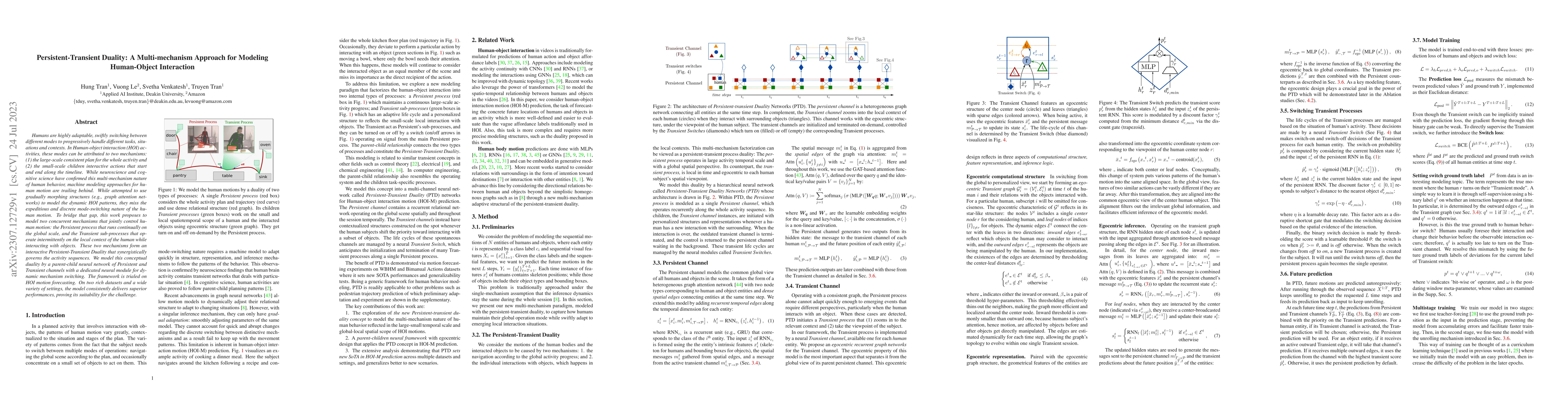 Thumbnail for Persistent-Transient Duality: A Multi-mechanism Approach for Modeling
  Human-Object Interaction