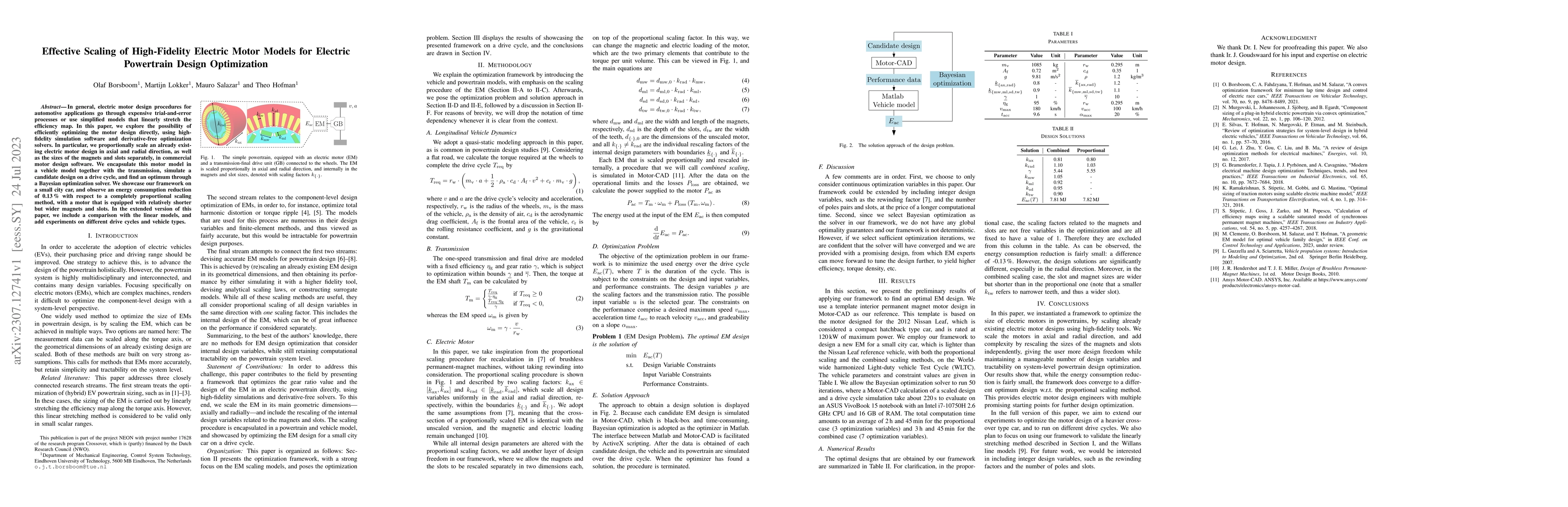 Thumbnail for Effective Scaling of High-Fidelity Electric Motor Models for Electric
  Powertrain Design Optimization