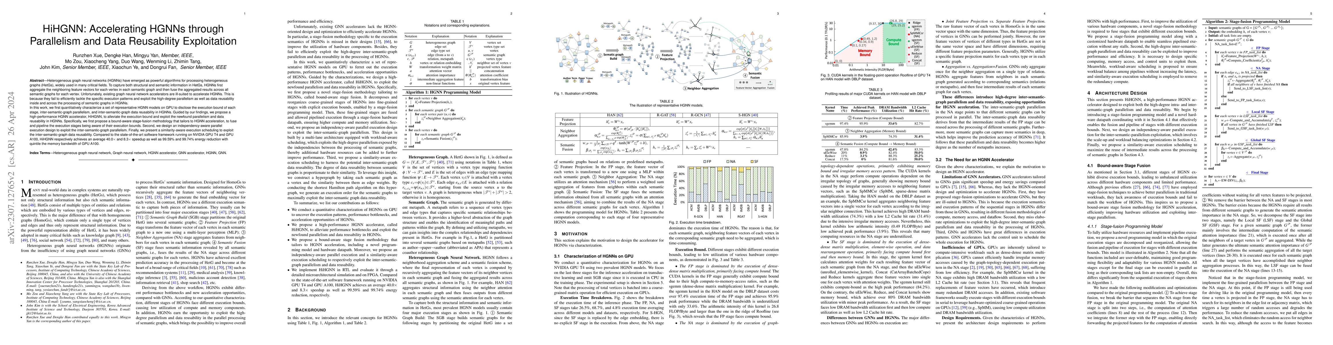 Thumbnail for HiHGNN: Accelerating HGNNs through Parallelism and Data Reusability
  Exploitation