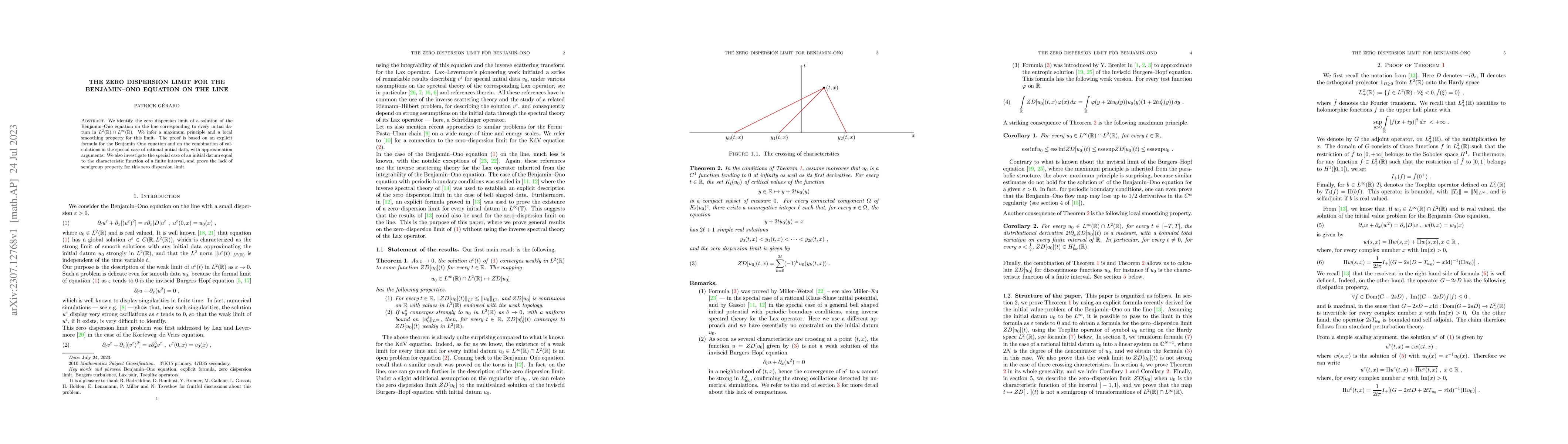Thumbnail for The zero dispersion limit for the Benjamin--Ono equation on the line