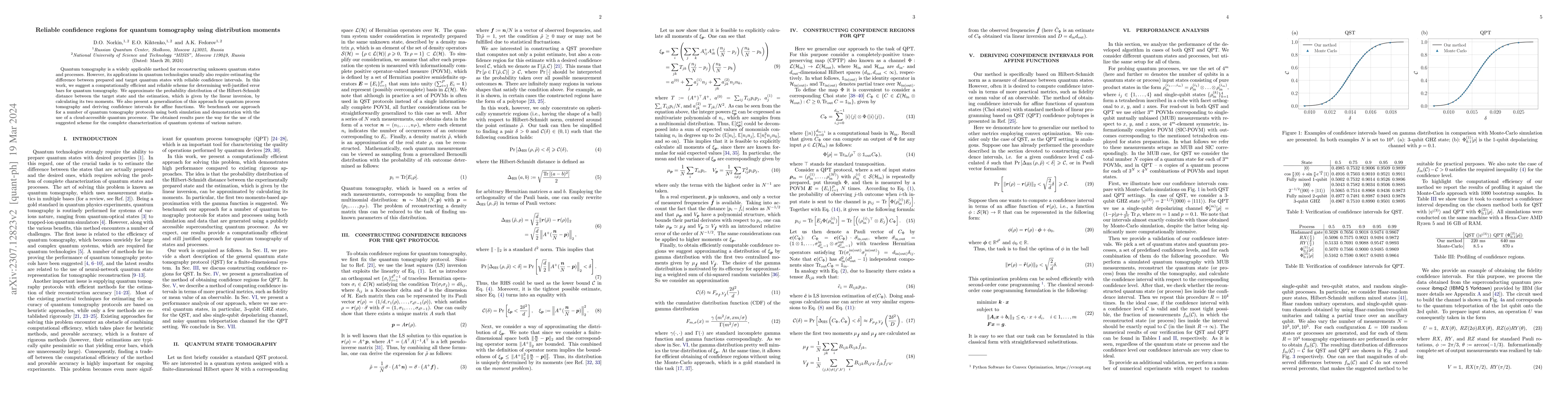 Thumbnail for Reliable confidence regions for quantum tomography using distribution
  moments