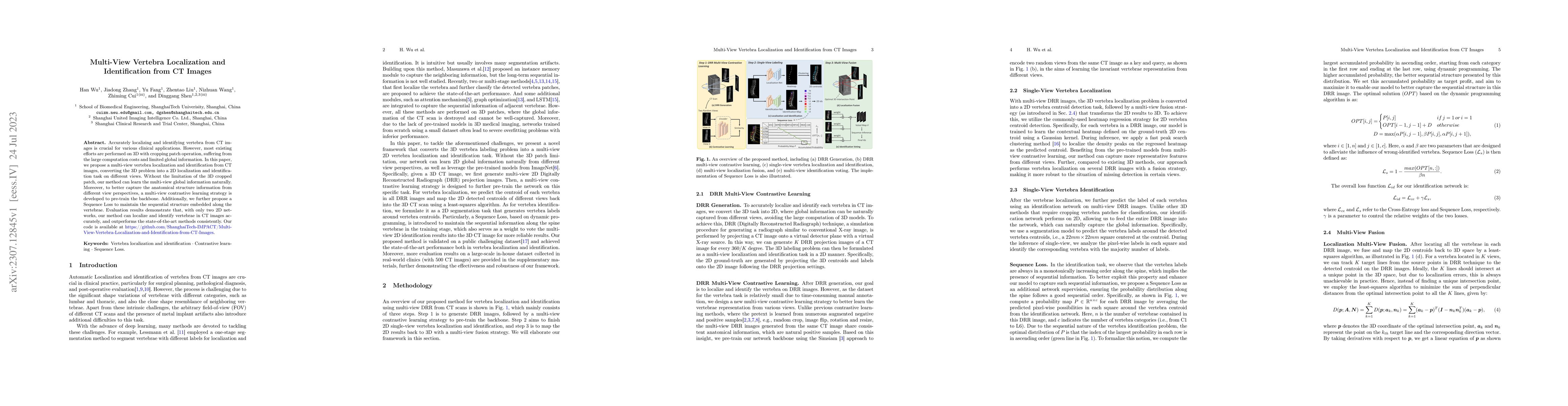 Thumbnail for Multi-View Vertebra Localization and Identification from CT Images