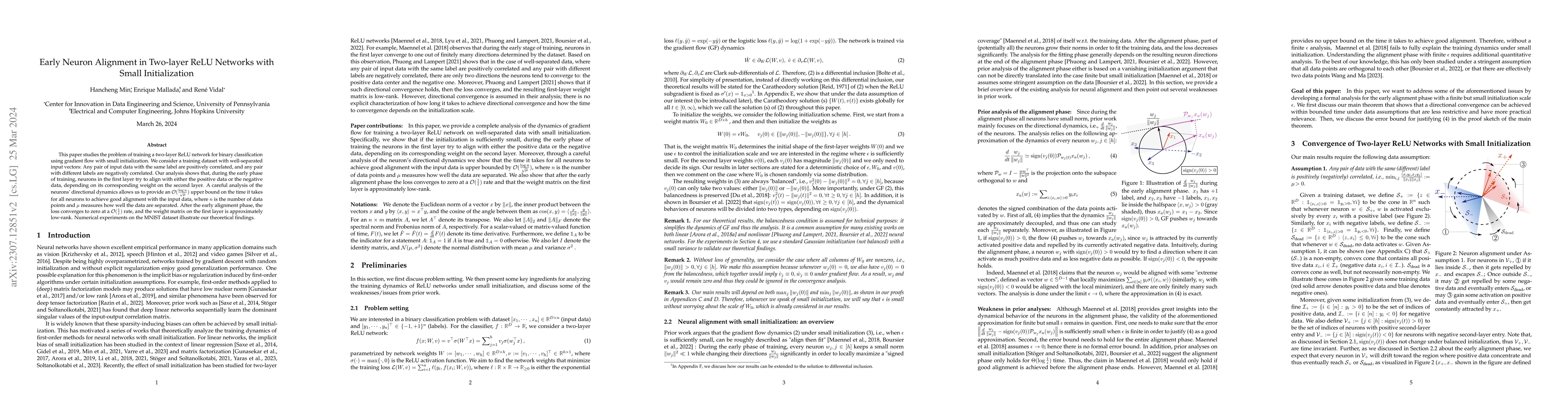 Thumbnail for Early Neuron Alignment in Two-layer ReLU Networks with Small
  Initialization
