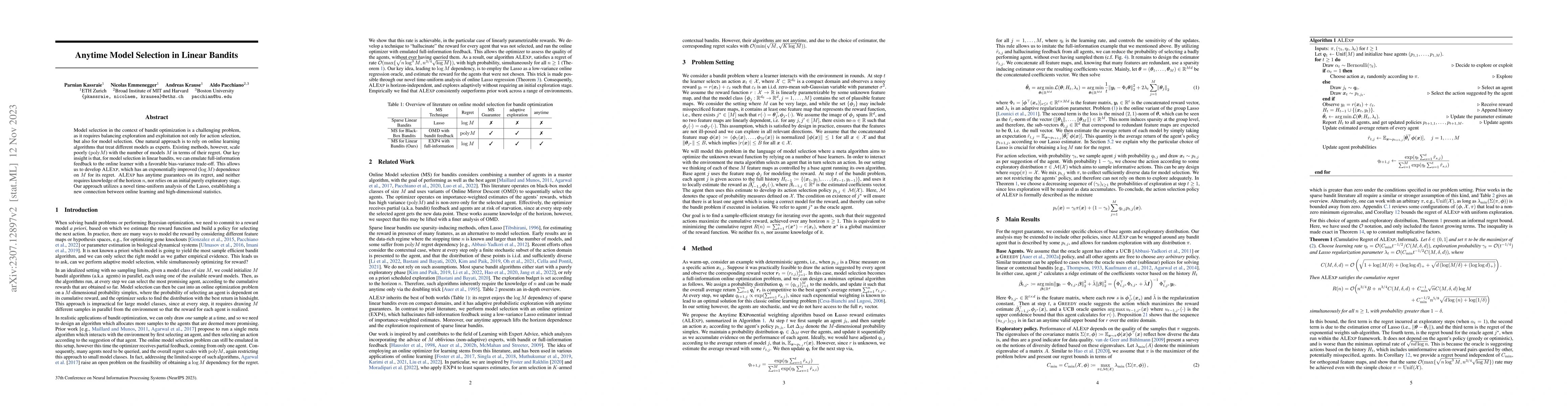 Thumbnail for Anytime Model Selection in Linear Bandits