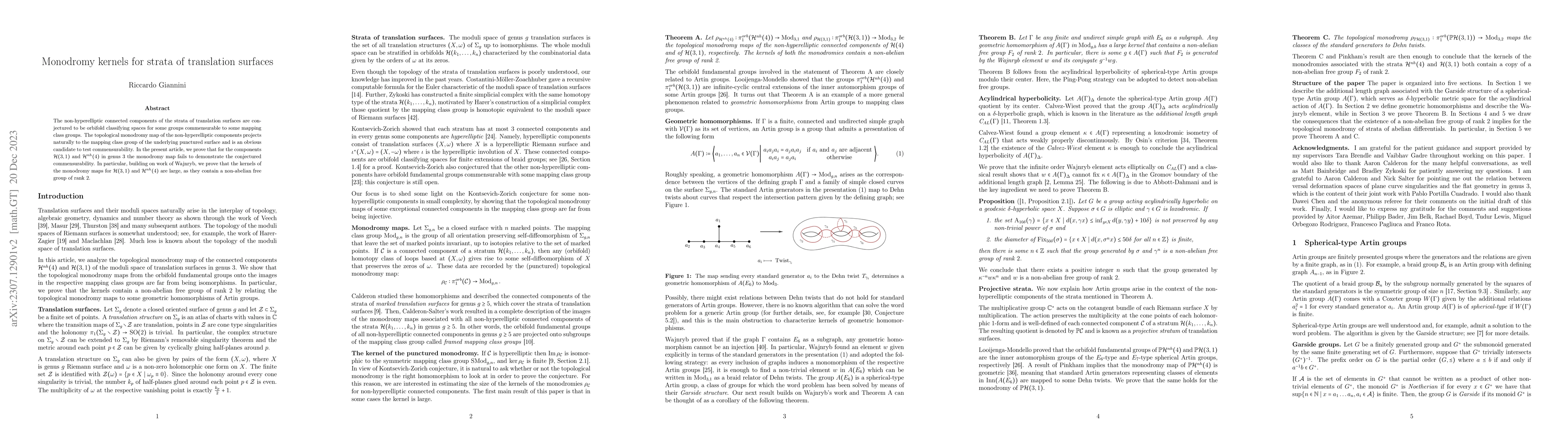 Thumbnail for Monodromy kernels for strata of translation surfaces