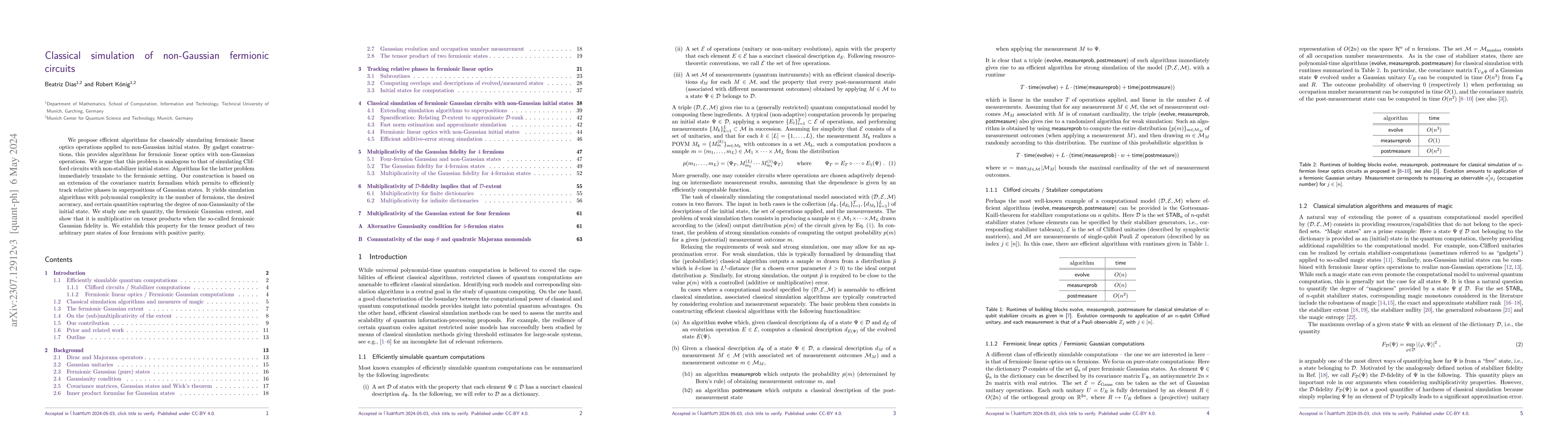 Thumbnail for Classical simulation of non-Gaussian fermionic circuits