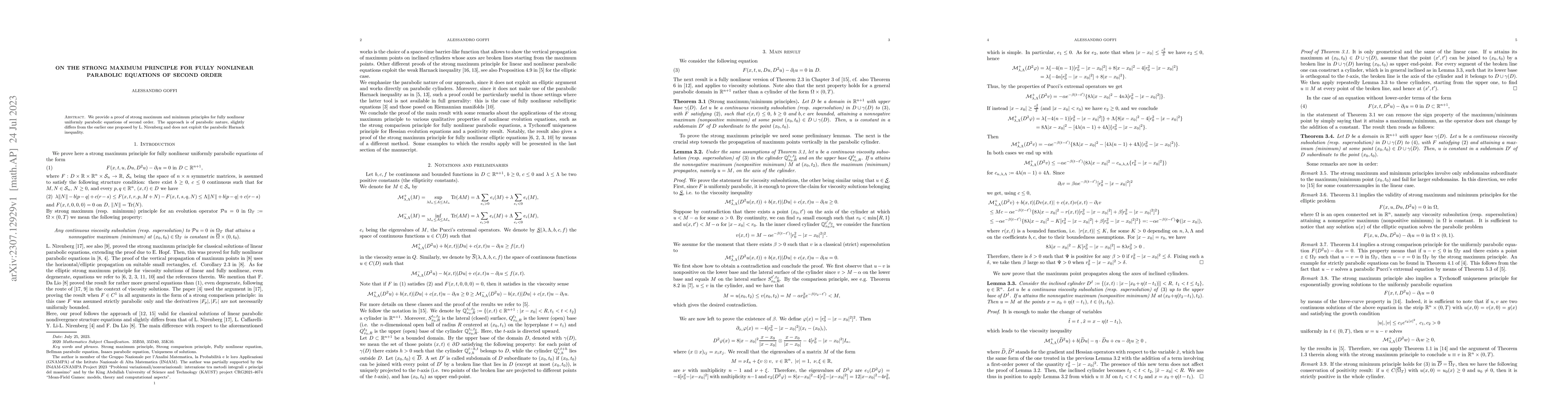 Thumbnail for On the strong maximum principle for fully nonlinear parabolic equations
  of second order