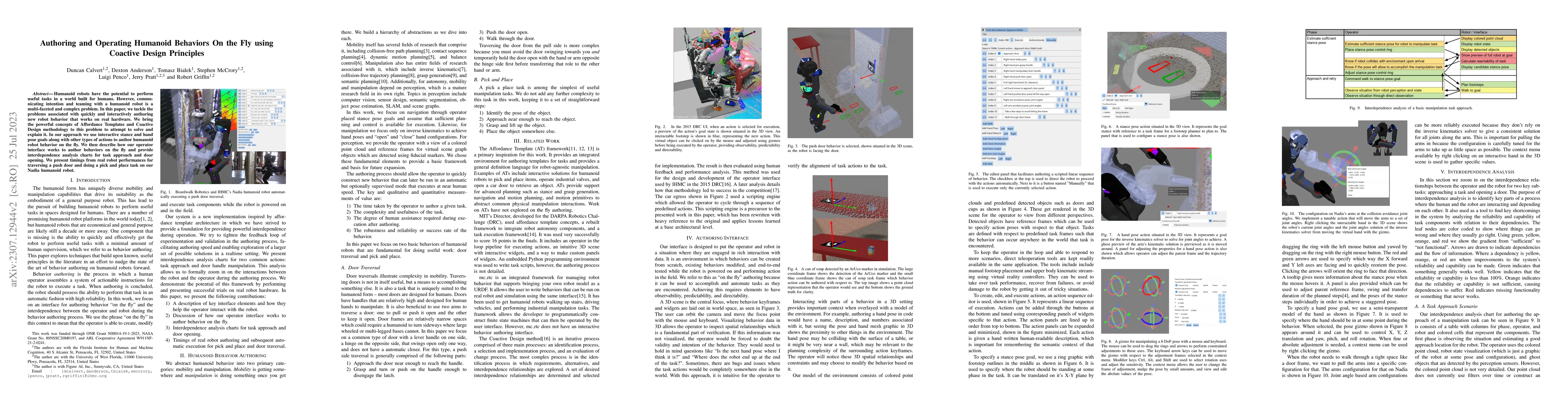 Thumbnail for Authoring and Operating Humanoid Behaviors On the Fly using Coactive
  Design Principles