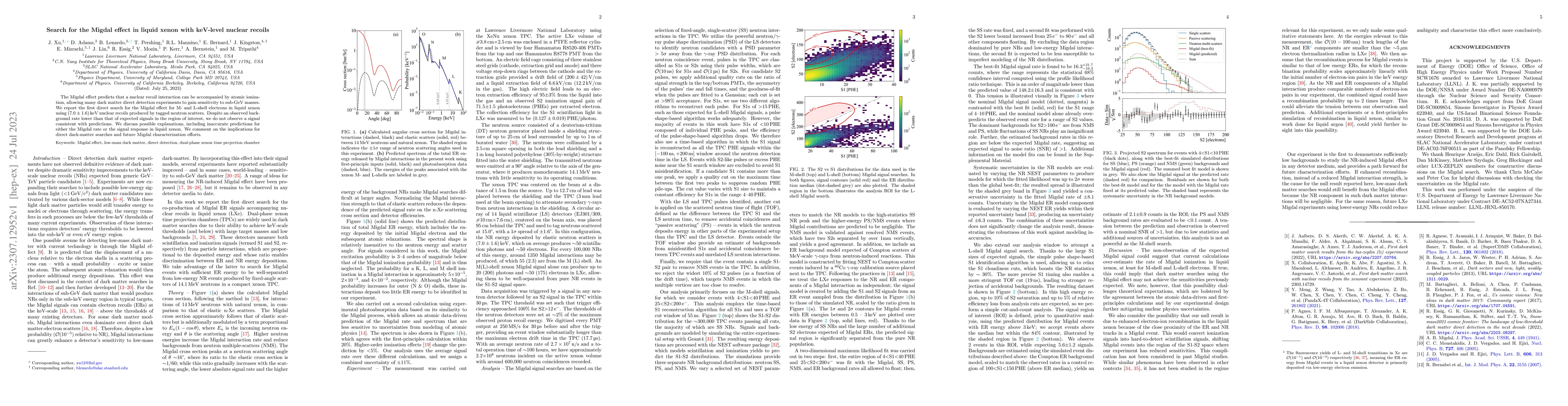 Thumbnail for Search for the Migdal effect in liquid xenon with keV-level nuclear
  recoils