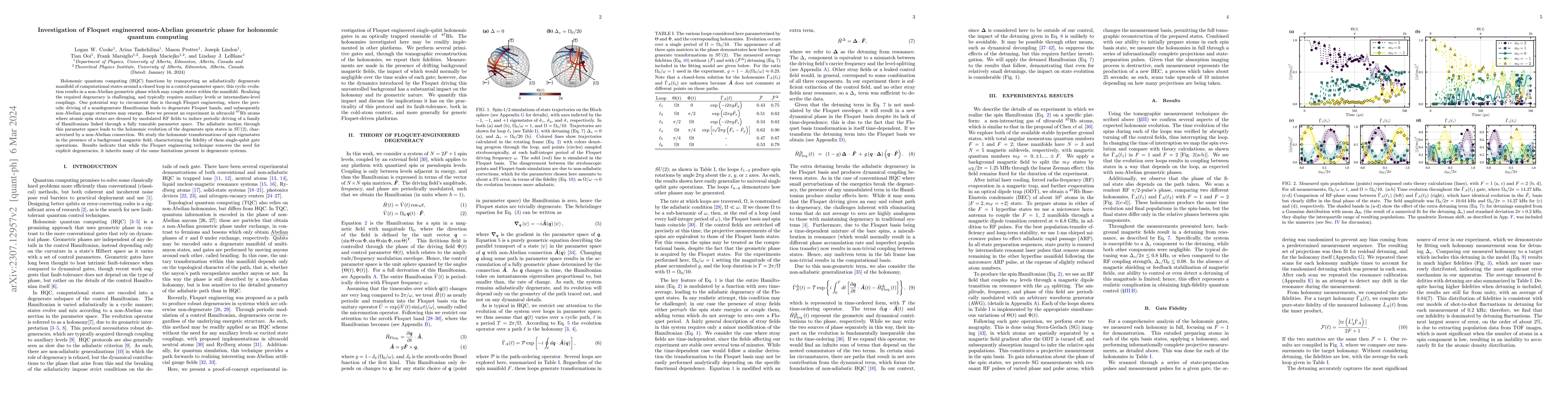 Thumbnail for Investigation of Floquet engineered non-Abelian geometric phase for
  holonomic quantum computing
