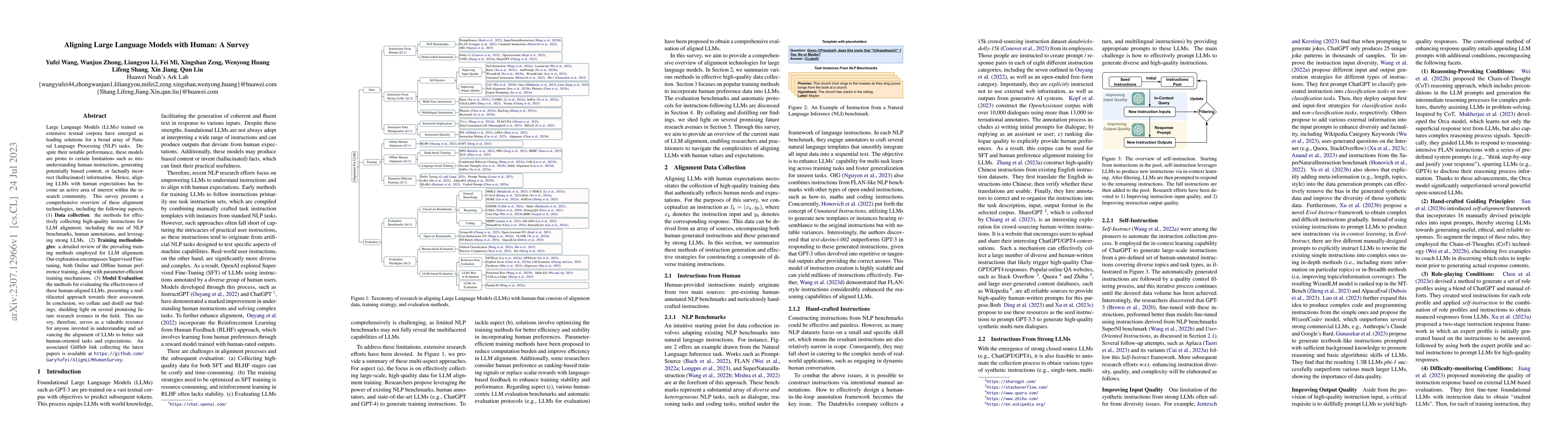 Thumbnail for Aligning Large Language Models with Human: A Survey