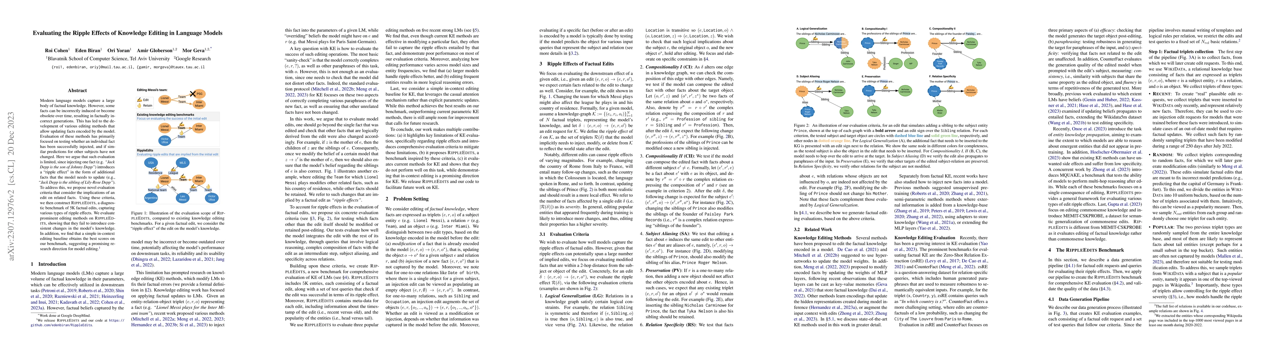 Thumbnail for Evaluating the Ripple Effects of Knowledge Editing in Language Models