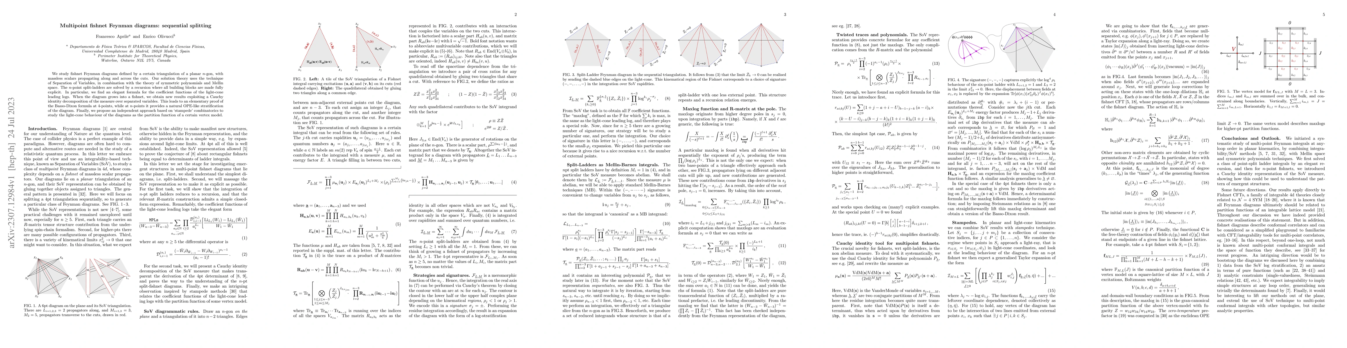 Thumbnail for Multipoint fishnet Feynman diagrams: sequential splitting