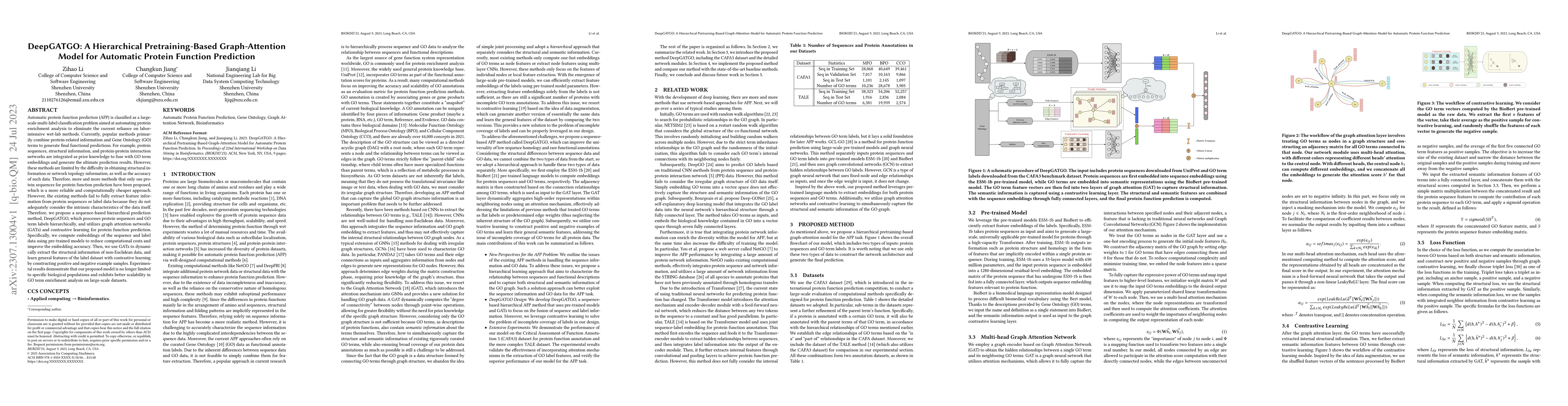 Thumbnail for DeepGATGO: A Hierarchical Pretraining-Based Graph-Attention Model for
  Automatic Protein Function Prediction