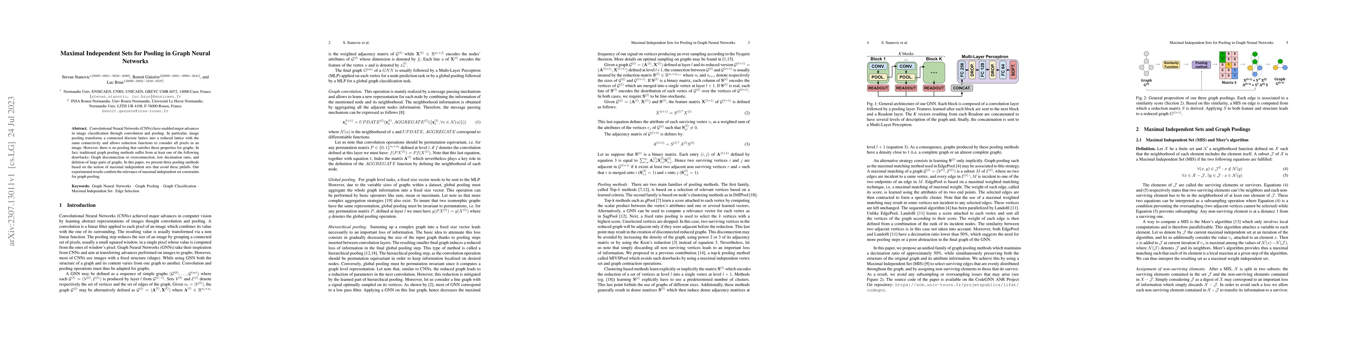 Thumbnail for Maximal Independent Sets for Pooling in Graph Neural Networks