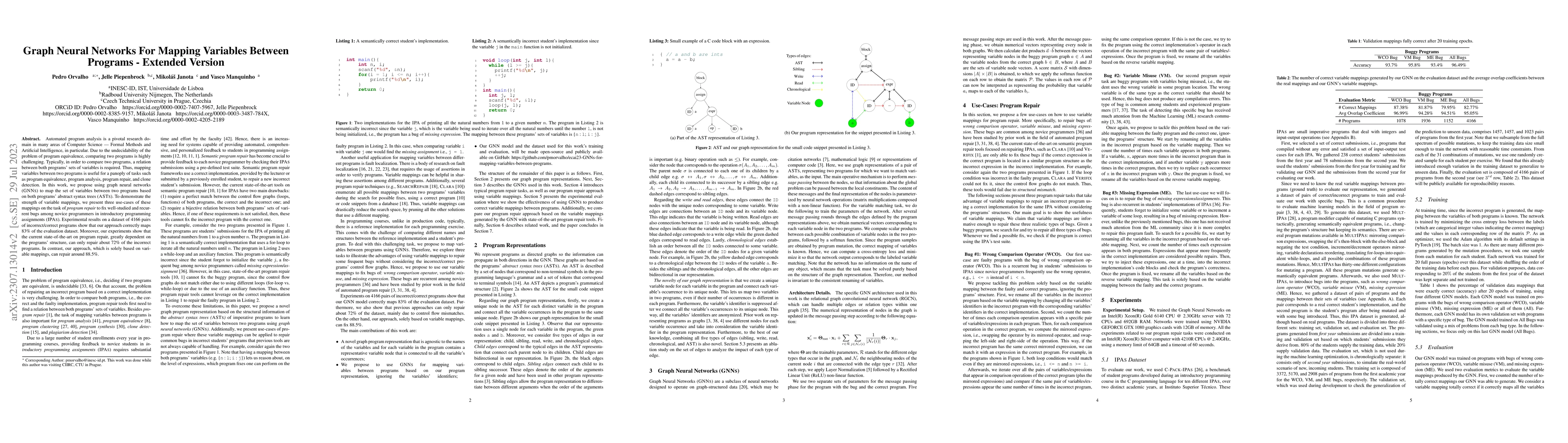 Thumbnail for Graph Neural Networks For Mapping Variables Between Programs -- Extended
  Version