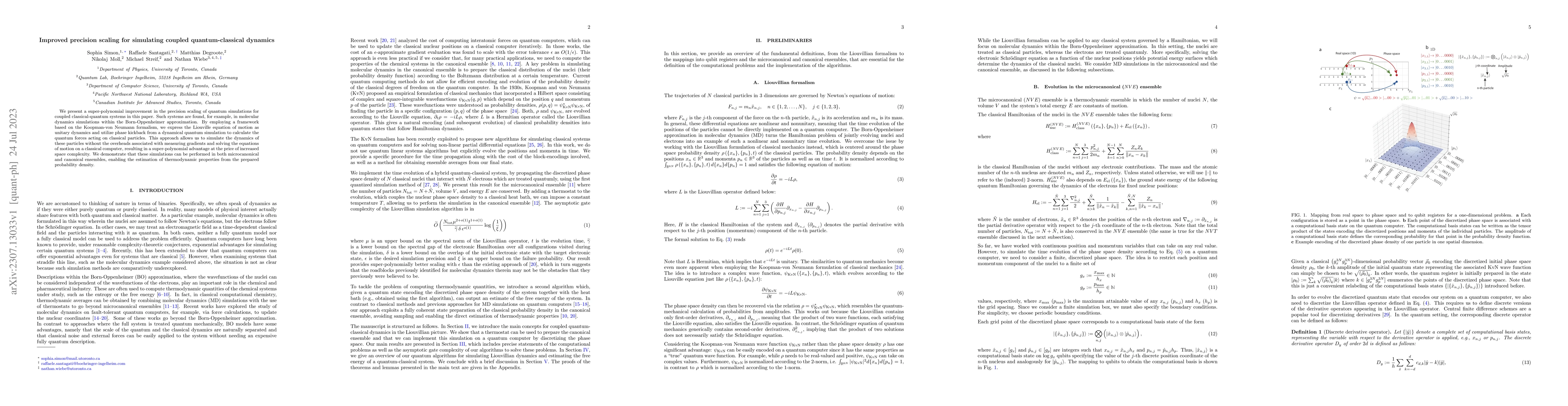 Thumbnail for Improved precision scaling for simulating coupled quantum-classical
  dynamics