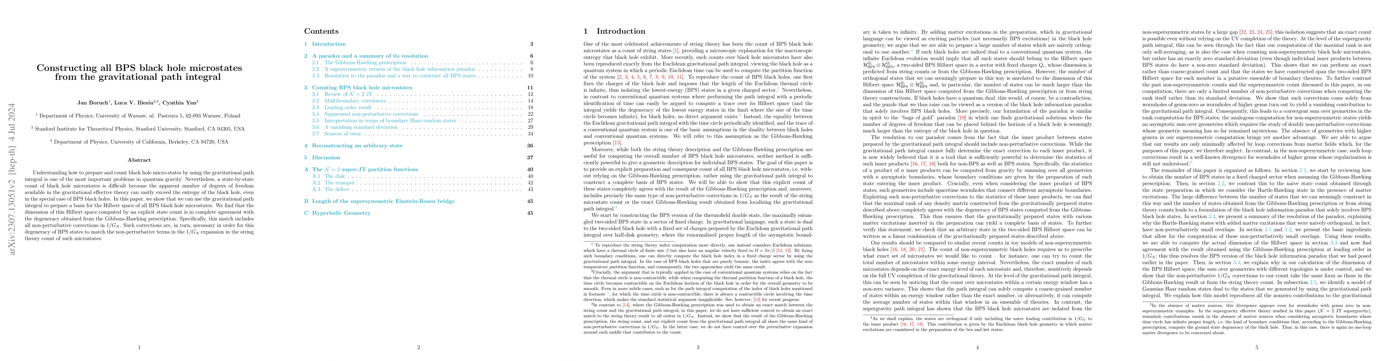 Thumbnail for Constructing all BPS black hole microstates from the gravitational path
  integral