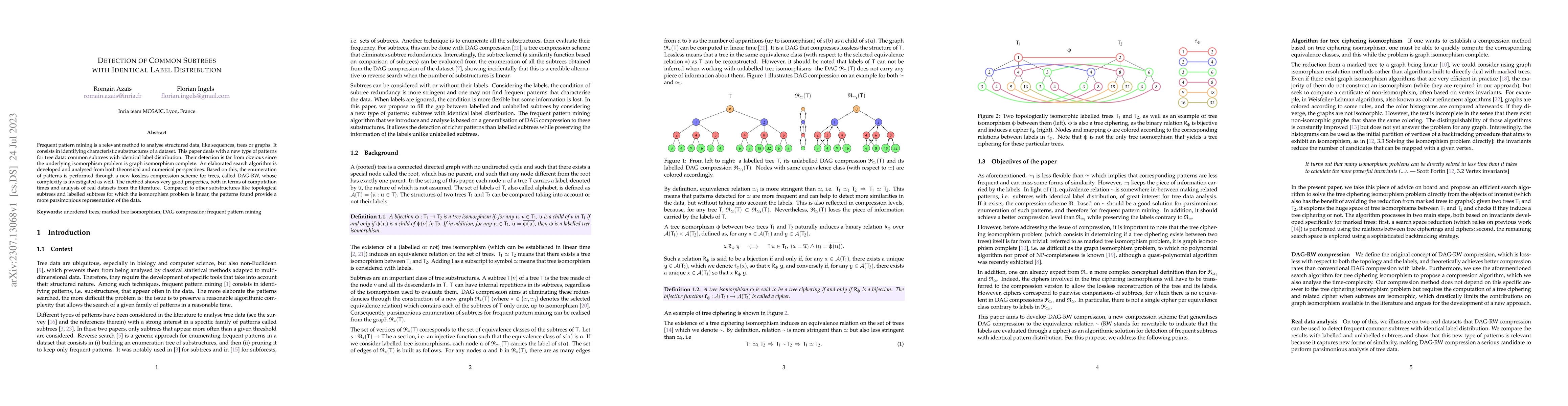 Thumbnail for Detection of Common Subtrees with Identical Label Distribution