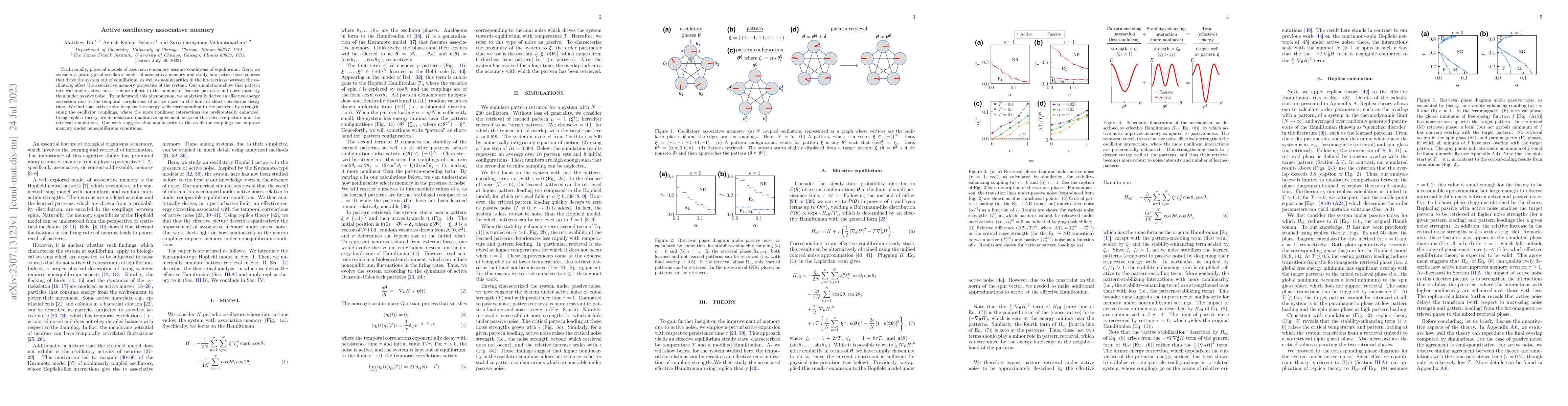 Thumbnail for Active oscillatory associative memory