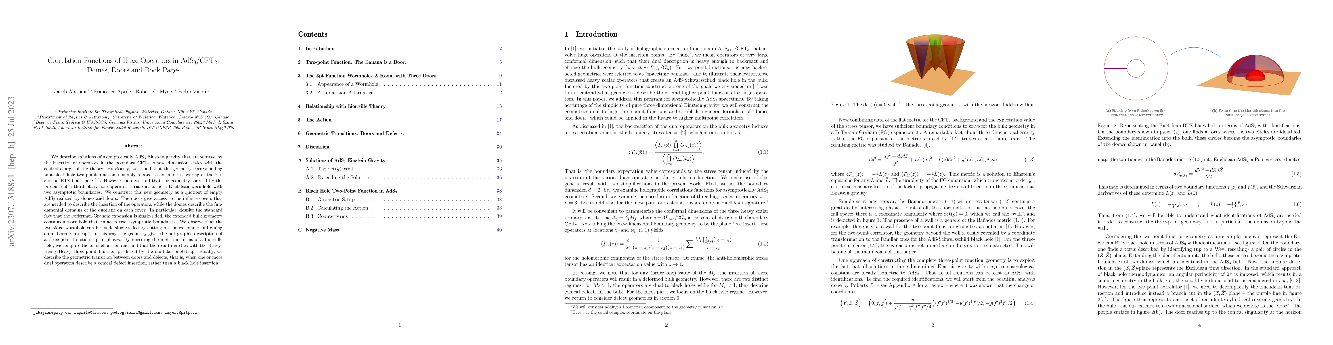 Thumbnail for Correlation Functions of Huge Operators in AdS$_3$/CFT$_2$: Domes, Doors
  and Book Pages