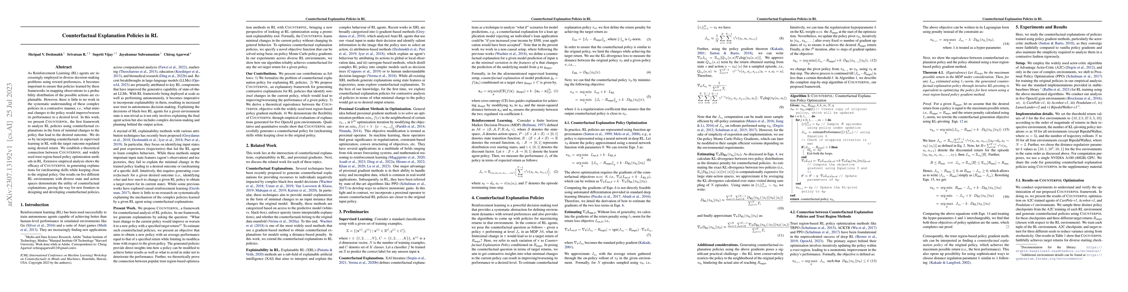 Thumbnail for Counterfactual Explanation Policies in RL