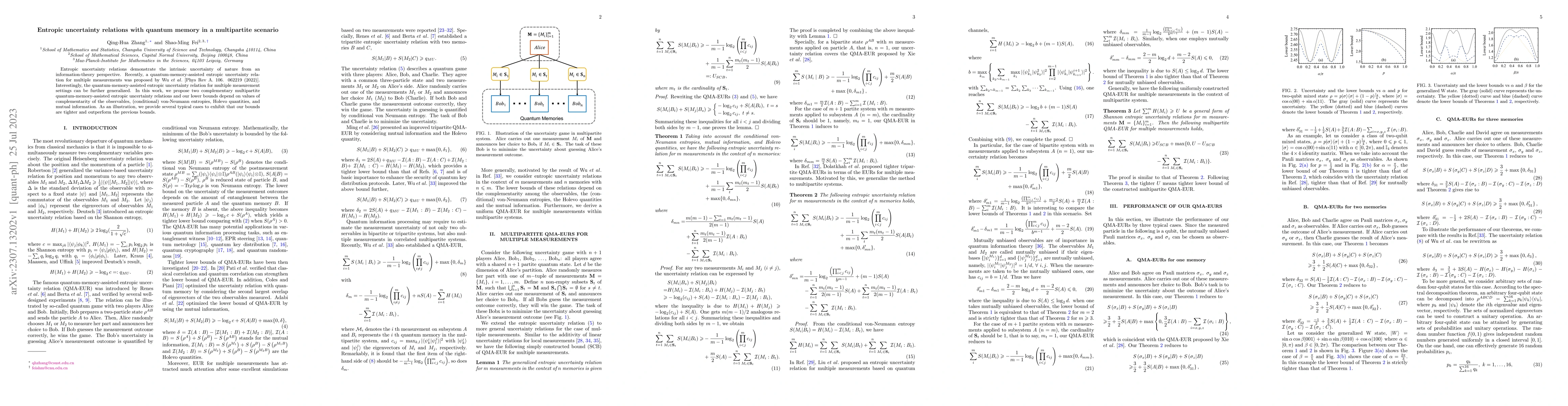 Thumbnail for Entropic uncertainty relations with quantum memory in a multipartite
  scenario