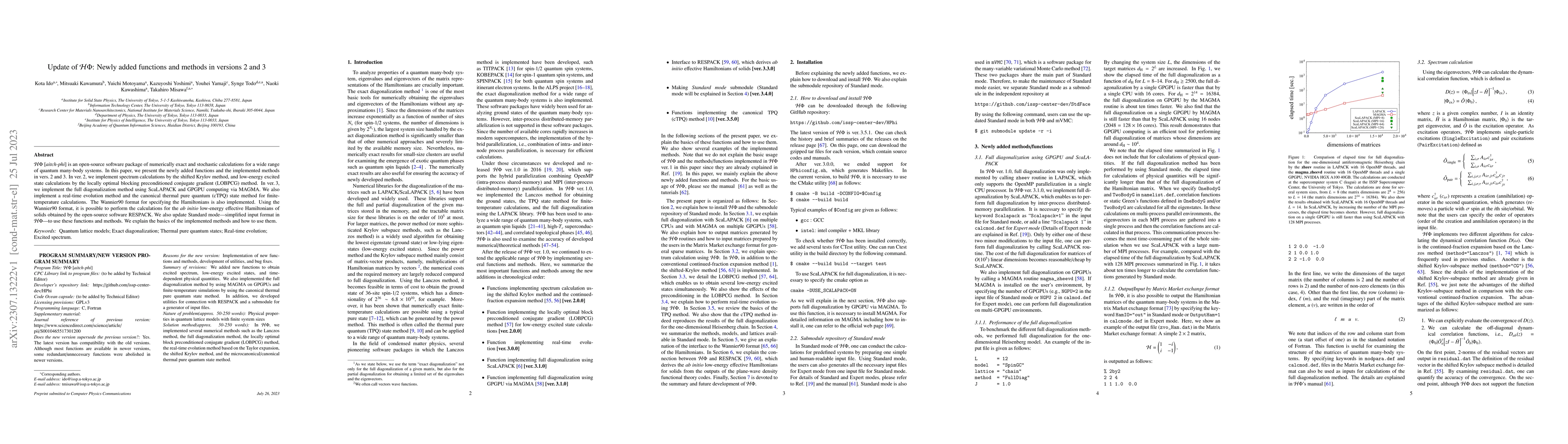 Thumbnail for Update of $\mathcal{H}\Phi$: Newly added functions and methods in
  versions 2 and 3