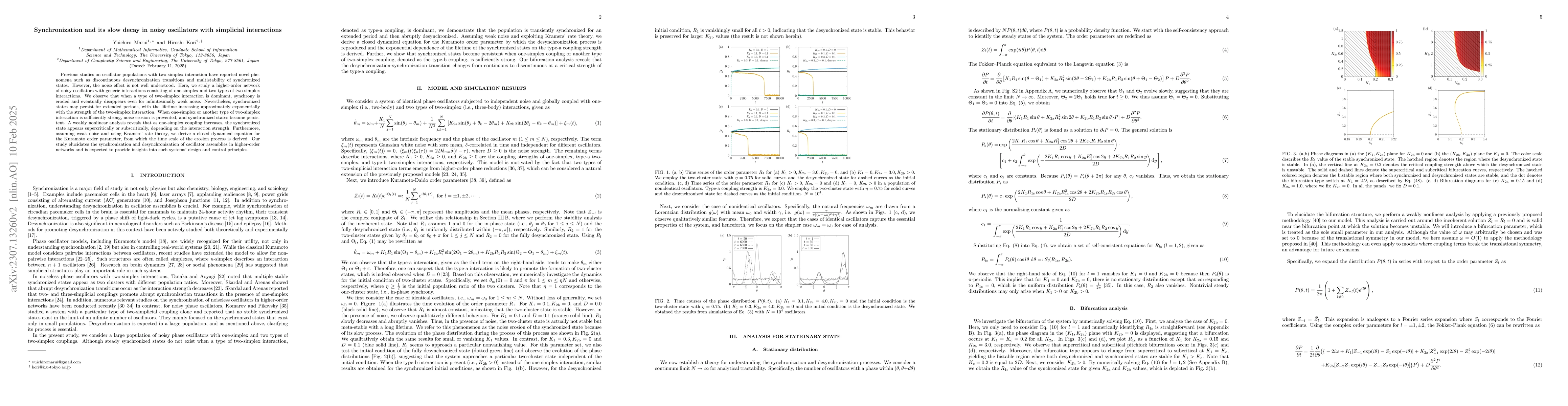 Thumbnail for Erosion of synchronization and its prevention among noisy oscillators
  with simplicial interactions