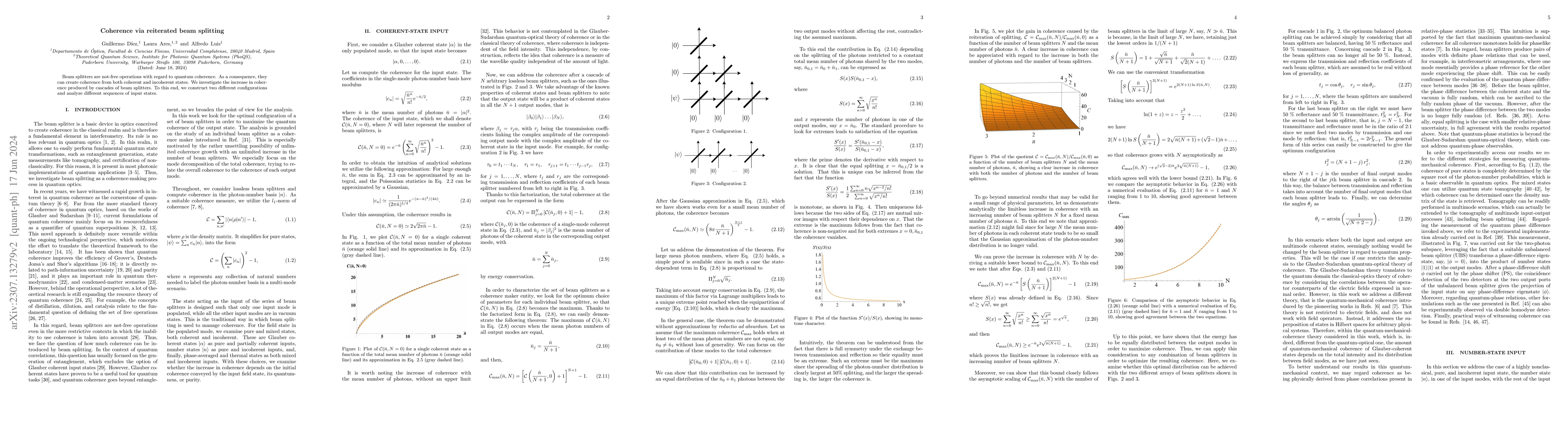 Thumbnail for Coherence via reiterated beam splitting