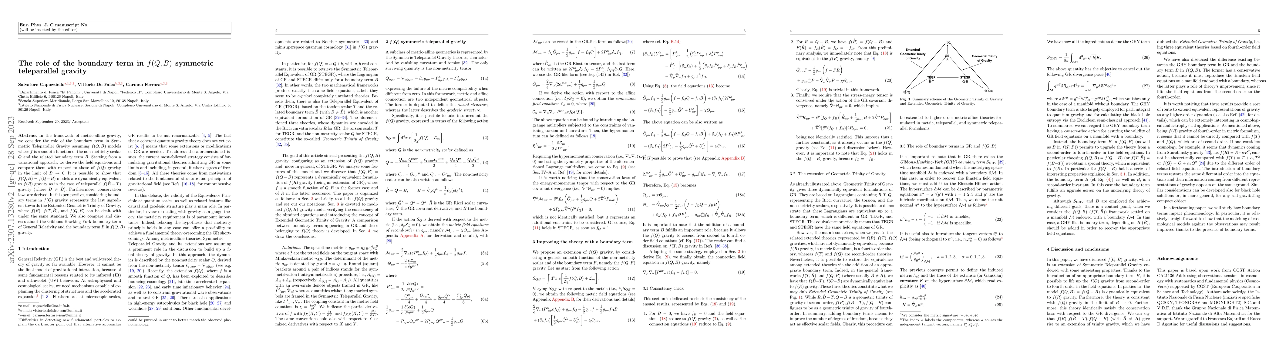 Thumbnail for The role of the boundary term in $f(Q,B)$ symmetric teleparallel gravity