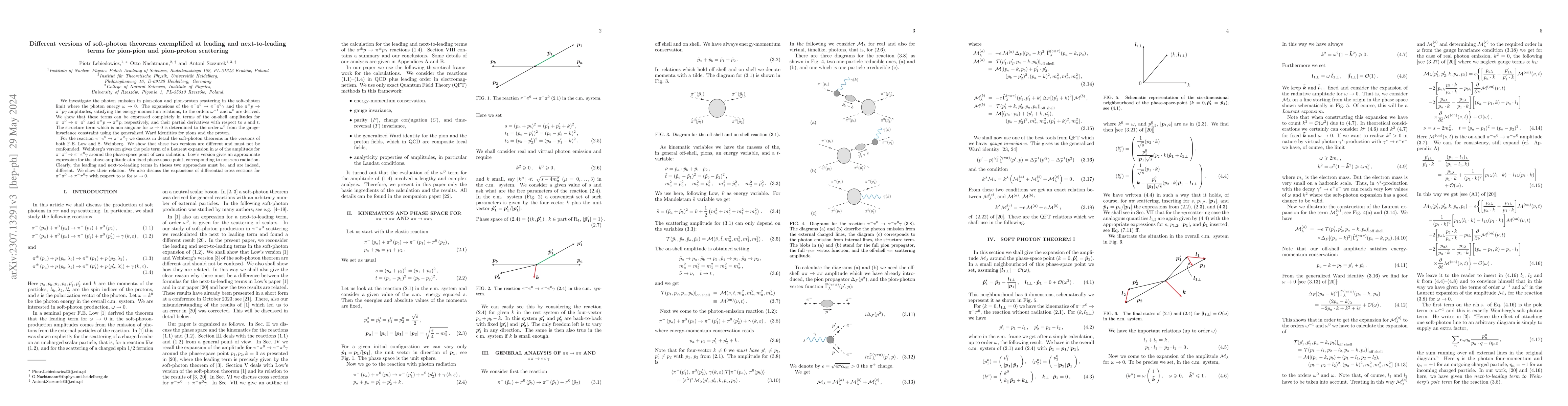 Thumbnail for Different versions of soft-photon theorems exemplified at leading and
  next-to-leading terms for pion-pion and pion-proton scattering