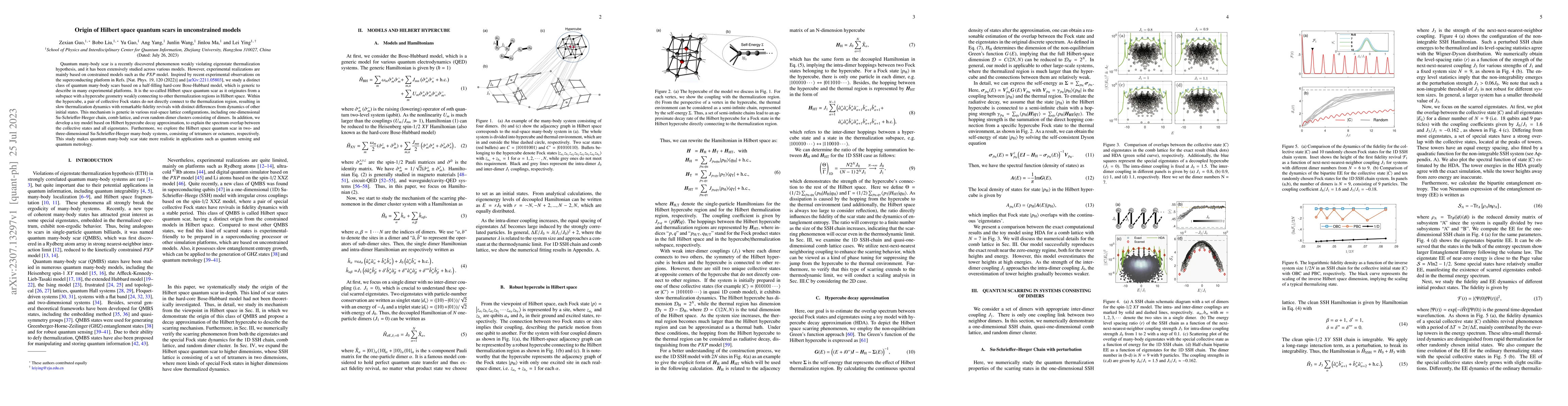 Thumbnail for Origin of Hilbert space quantum scars in unconstrained models