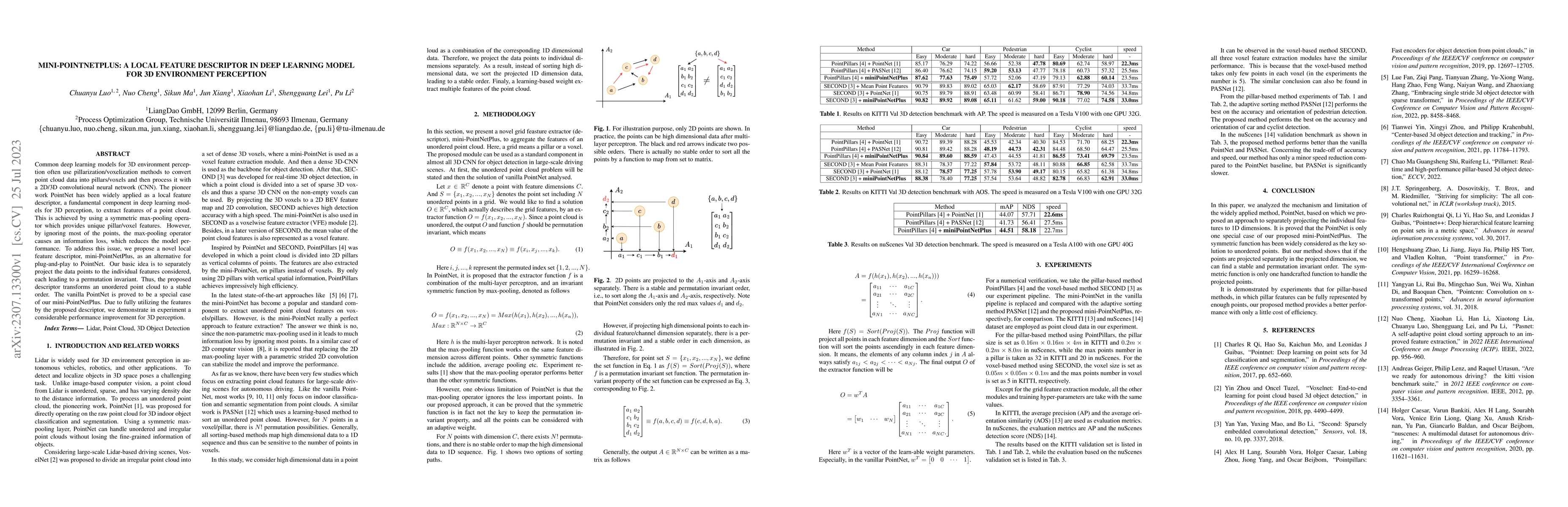 Thumbnail for Mini-PointNetPlus: a local feature descriptor in deep learning model for
  3d environment perception