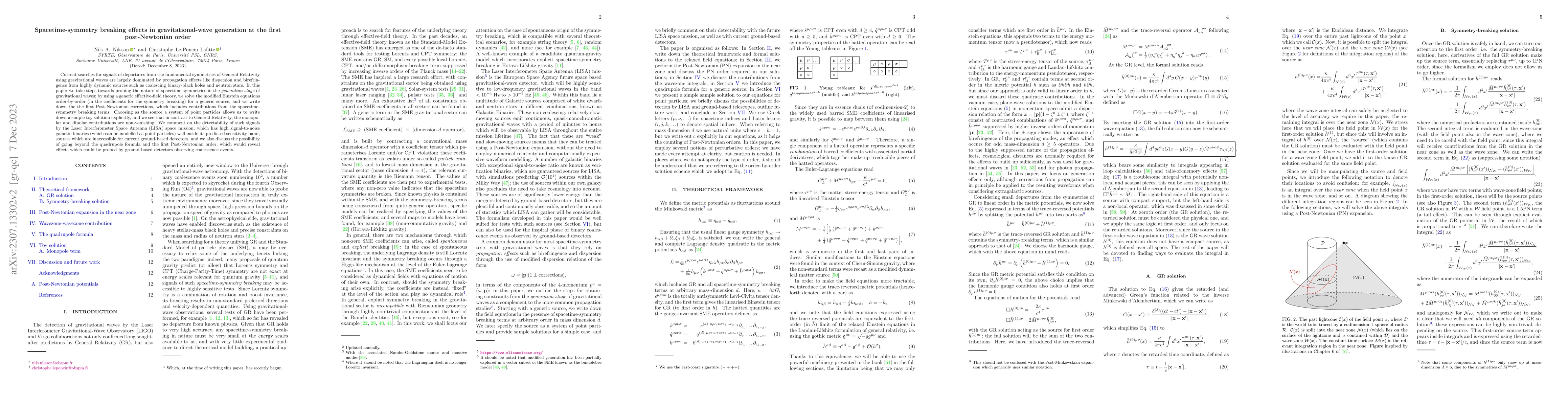 Thumbnail for Spacetime-symmetry breaking effects in gravitational-wave generation at
  the first post-Newtonian order