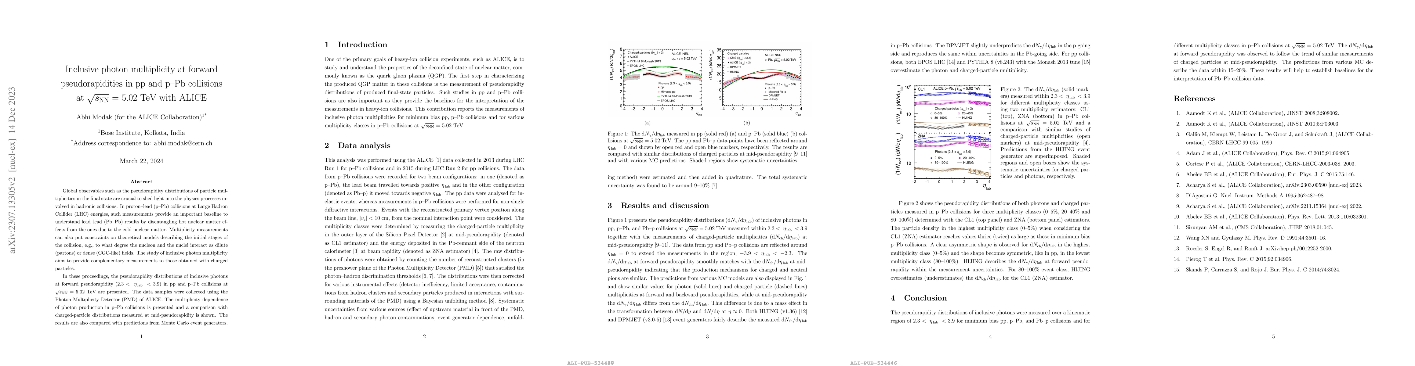 Thumbnail for Inclusive photon multiplicity at forward pseudorapidities in pp and
  p$-$Pb collisions at $\sqrt{s_{\rm NN}}$ = 5.02 TeV with ALICE