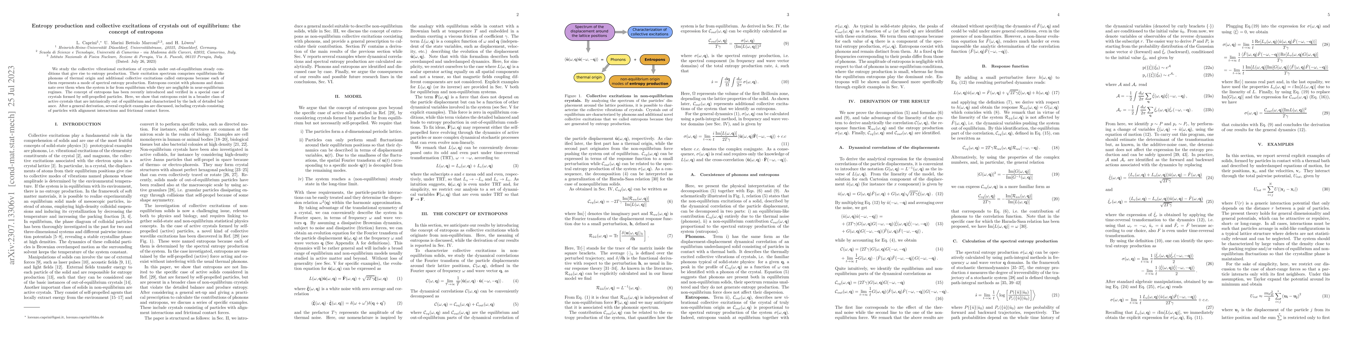 Thumbnail for Entropy production and collective excitations of crystals out of
  equilibrium: the concept of entropons