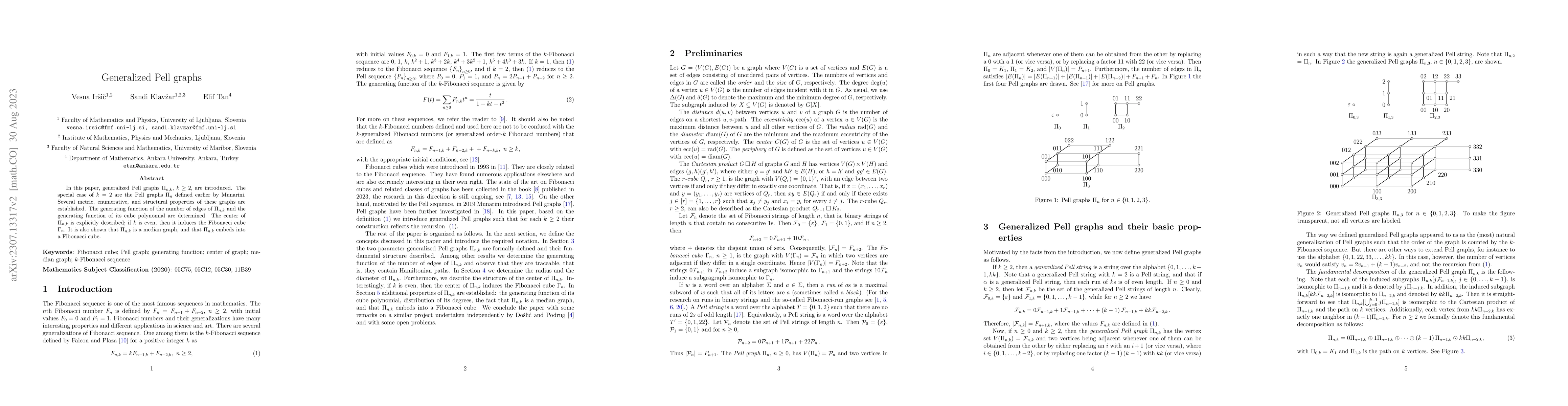 Thumbnail for Generalized Pell graphs