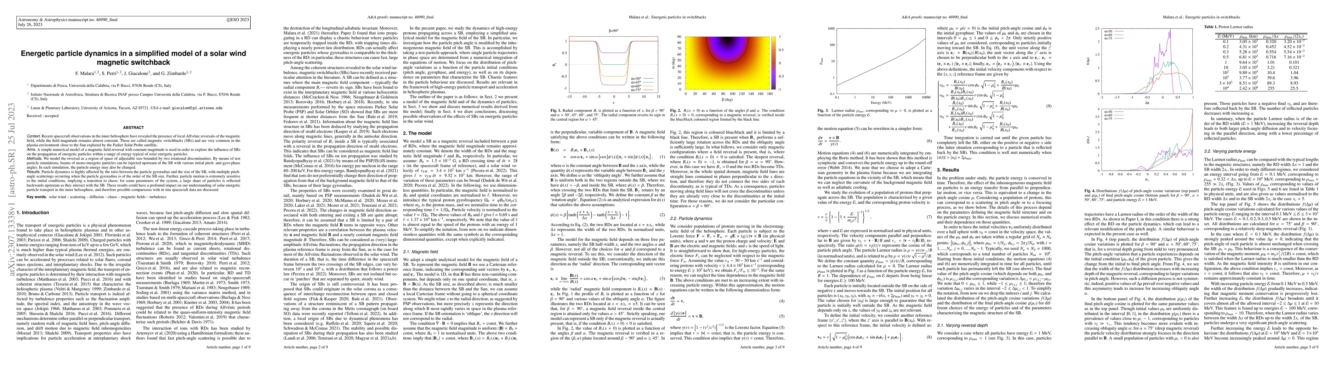 Thumbnail for Energetic particle dynamics in a simplified model of a solar wind
  magnetic switchback