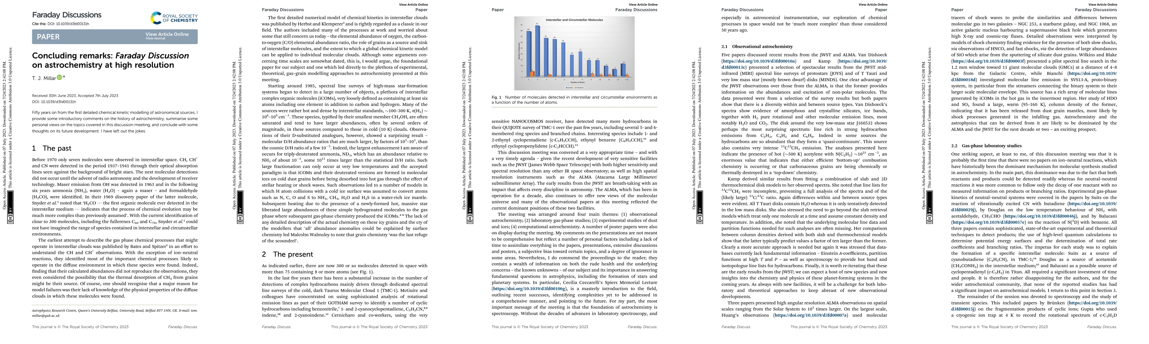 Thumbnail for Concluding remarks: Faraday Discussion on astrochemistry at high
  resolution