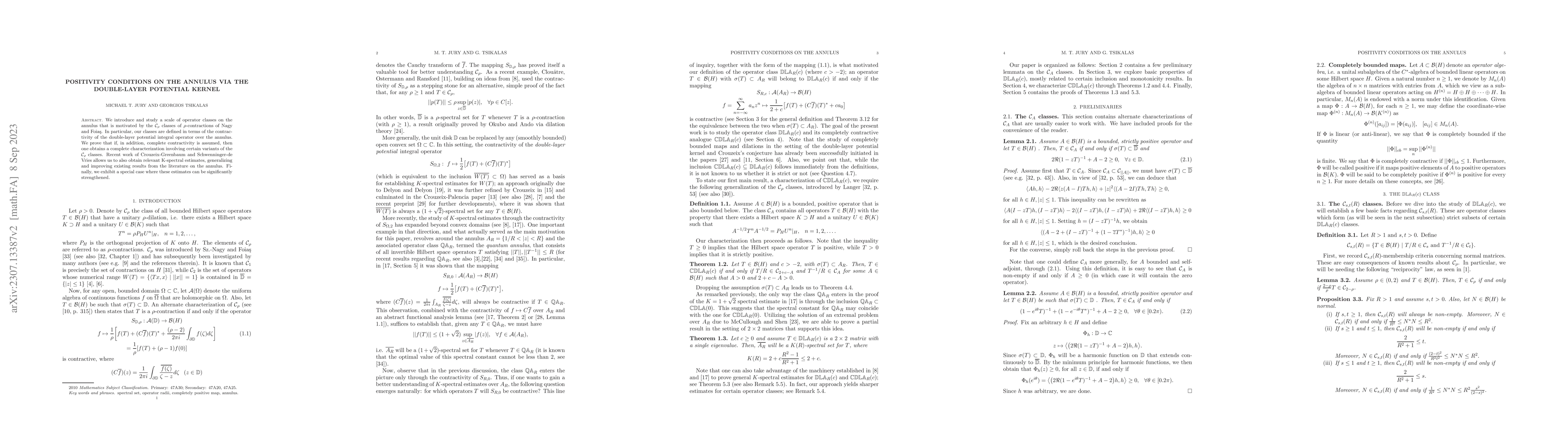 Thumbnail for Positivity conditions on the annulus via the double-layer potential
  kernel
