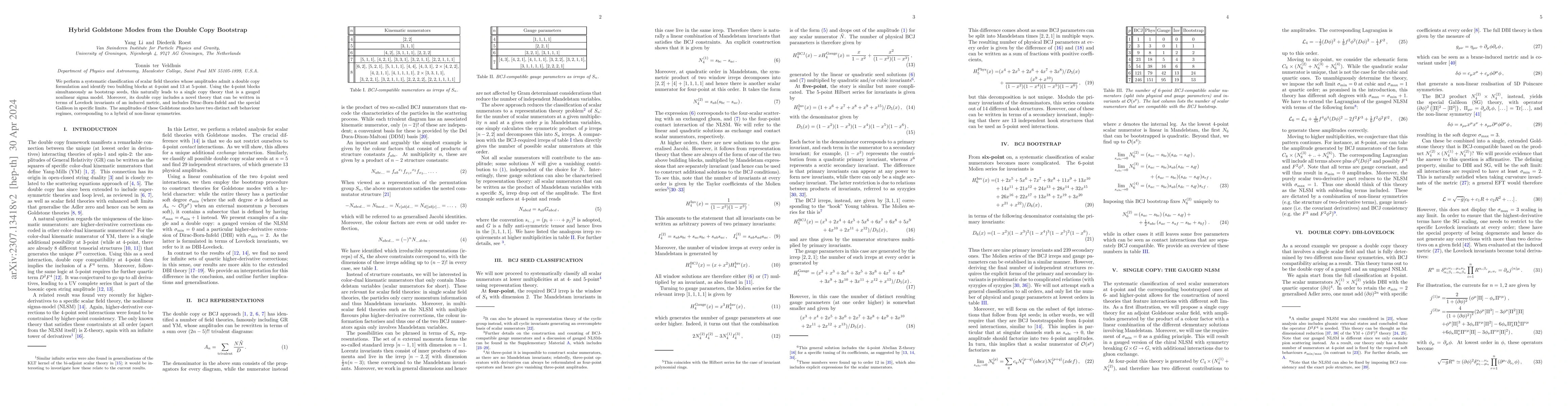 Thumbnail for Hybrid Goldstone Modes from the Double Copy Bootstrap