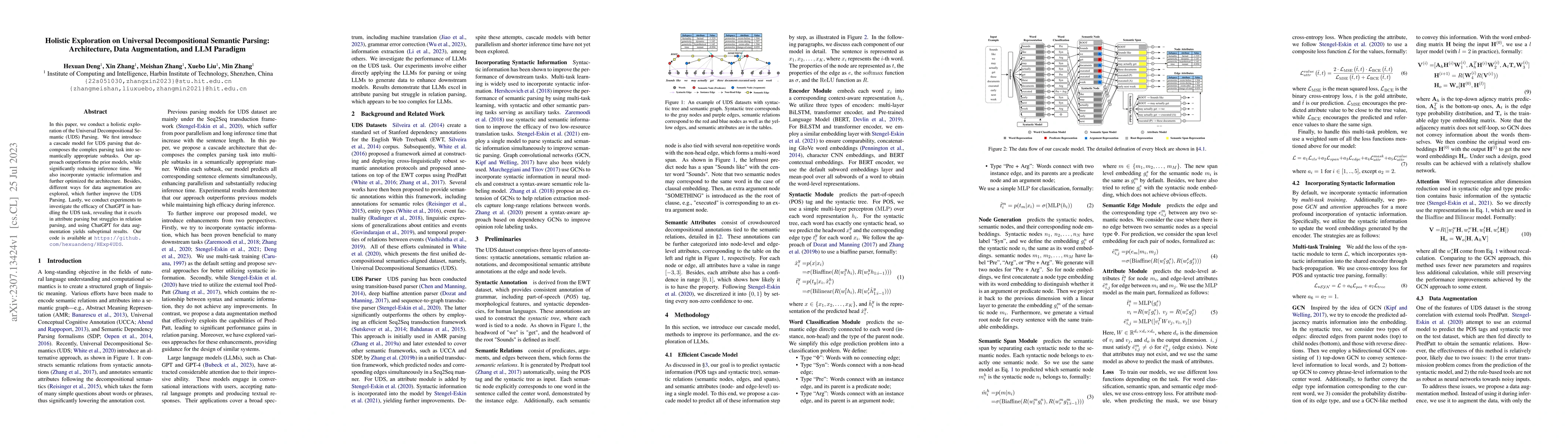 Thumbnail for Holistic Exploration on Universal Decompositional Semantic Parsing:
  Architecture, Data Augmentation, and LLM Paradigm