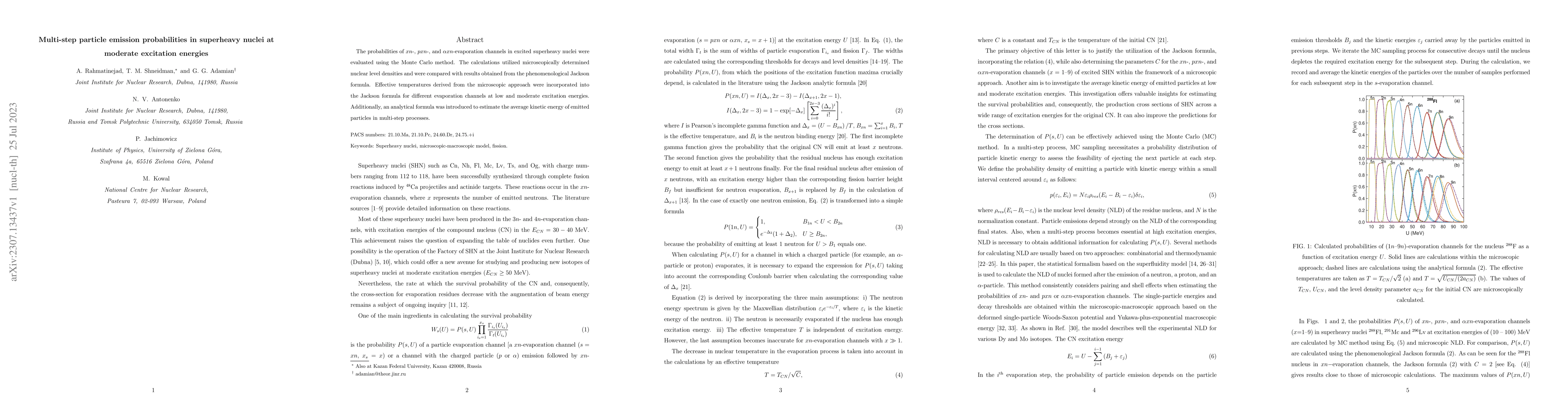 Thumbnail for Multi-step particle emission probabilities in superheavy nuclei at
  moderate excitation energies