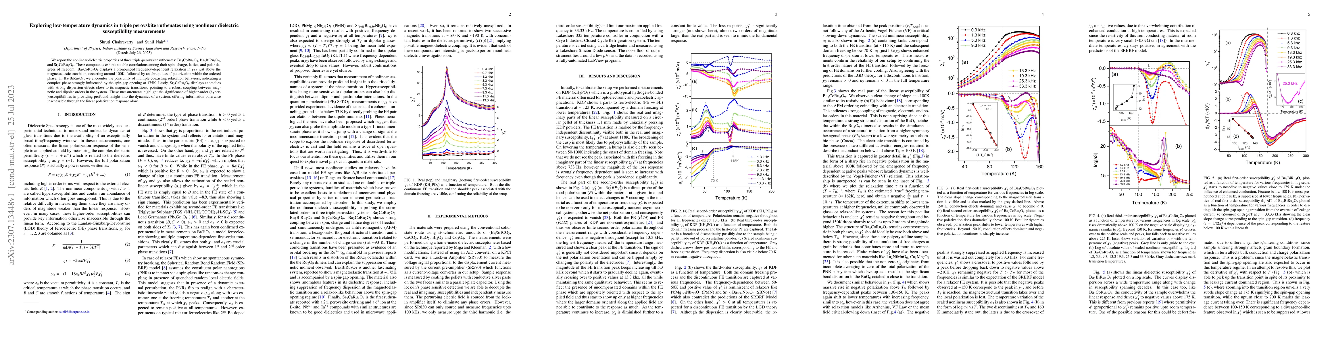 Thumbnail for Exploring low-temperature dynamics in triple perovskite ruthenates using
  nonlinear dielectric susceptibility measurements