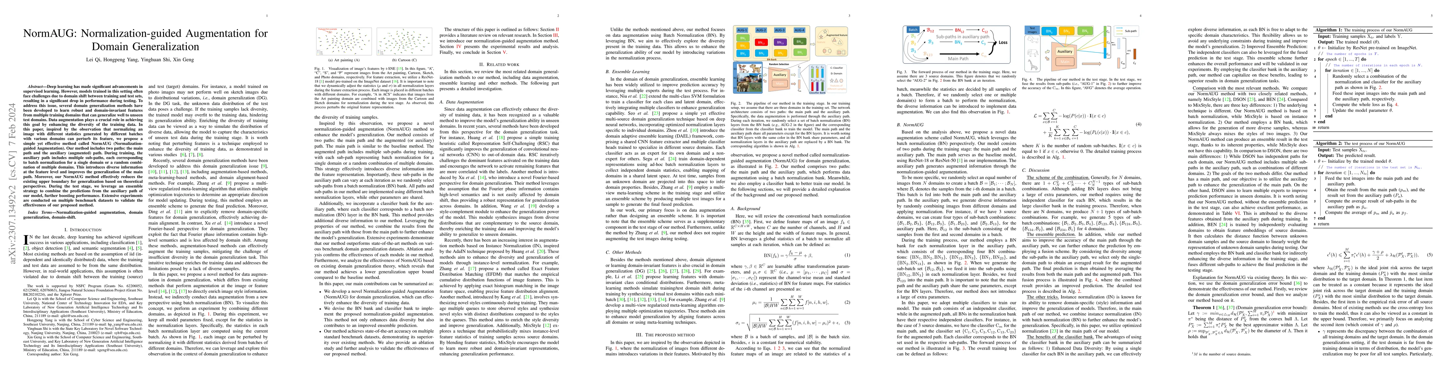 Thumbnail for NormAUG: Normalization-guided Augmentation for Domain Generalization