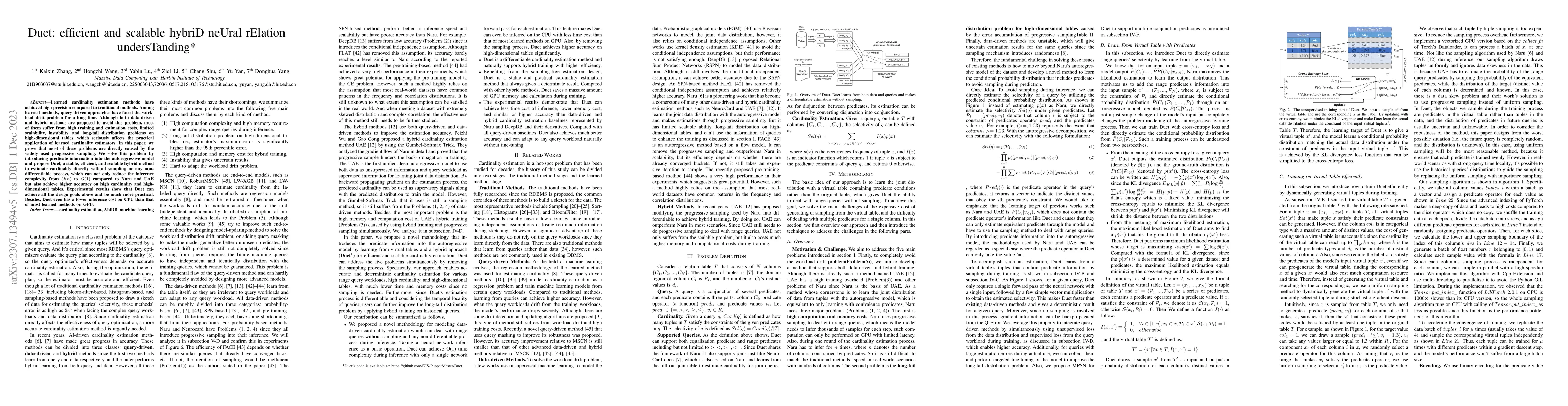 Thumbnail for Duet: efficient and scalable hybriD neUral rElation undersTanding