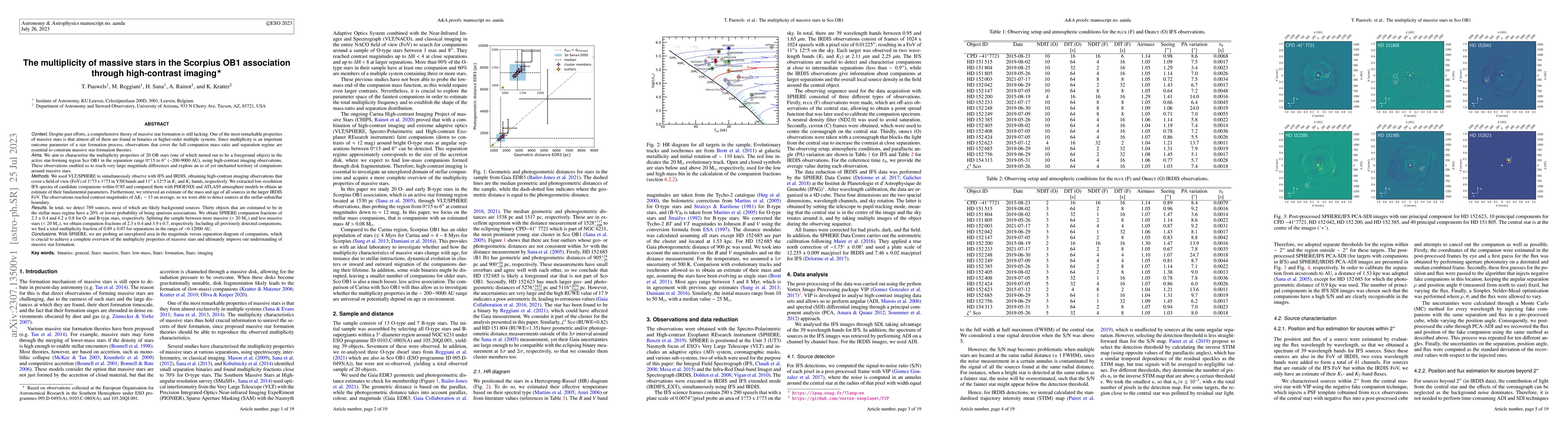 Thumbnail for The multiplicity of massive stars in the Scorpius OB1 association
  through high-contrast imaging