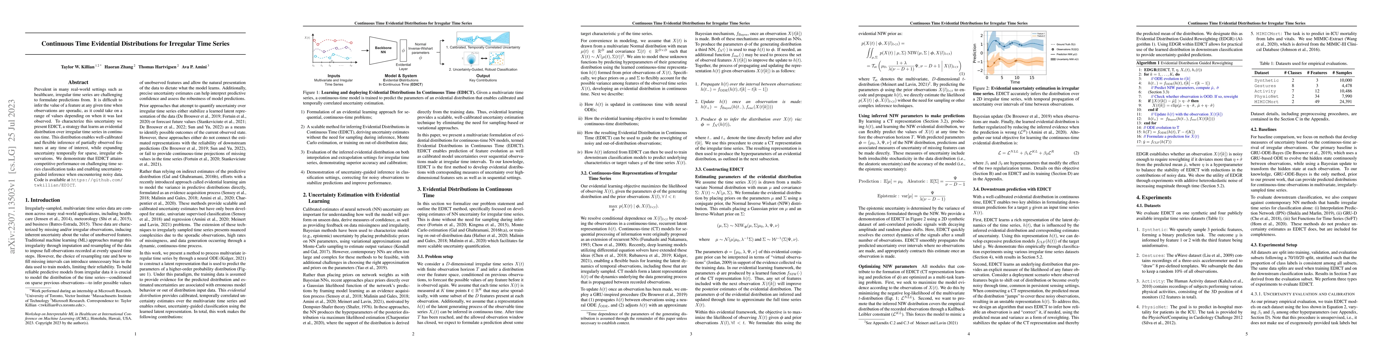 Thumbnail for Continuous Time Evidential Distributions for Irregular Time Series